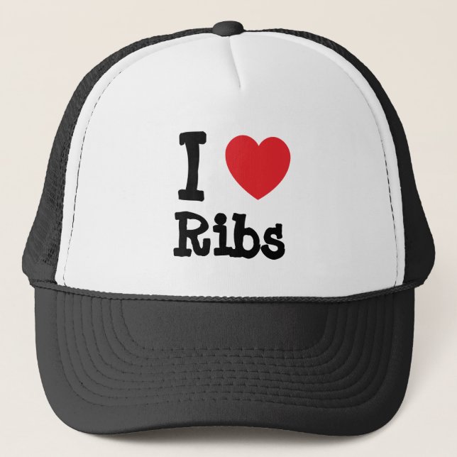 I kärlek Ribs hjärta T-Shirt Keps (Framsida)