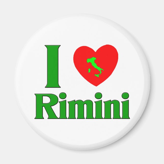 I Kärlek Rimini Italien Magnet (Framsidan)