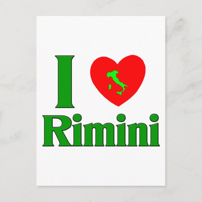 I Kärlek Rimini Italien Vykort (Framsida)