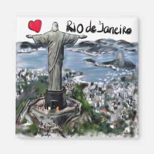 I kärlek Rio de Janeiro Magnet