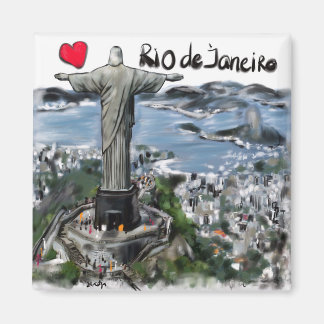 I kärlek Rio de Janeiro Magnet