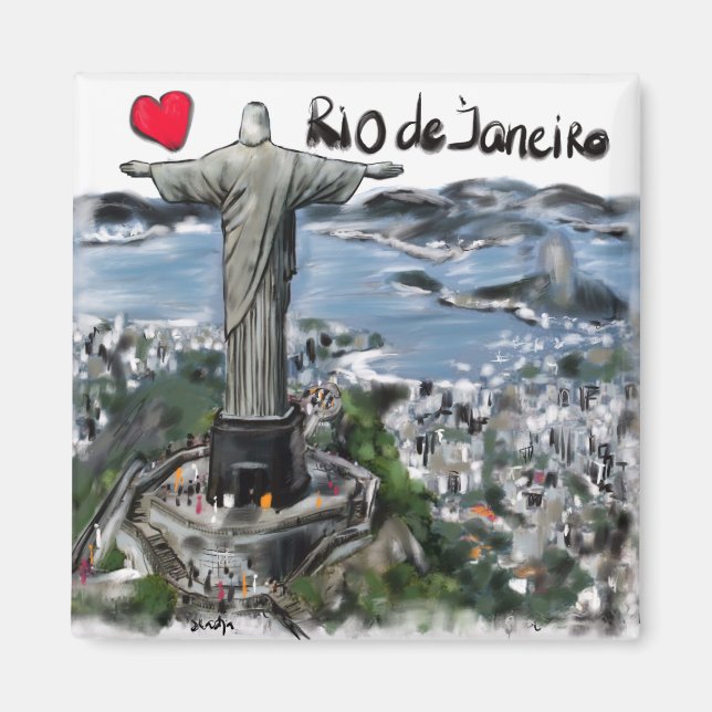 I kärlek Rio de Janeiro Magnet (Framsidan)