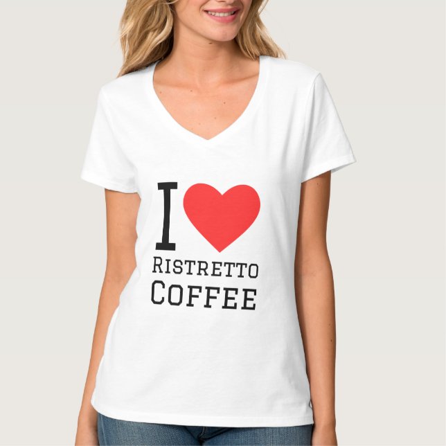I kärlek ristretto kaffe t shirt (Framsida)