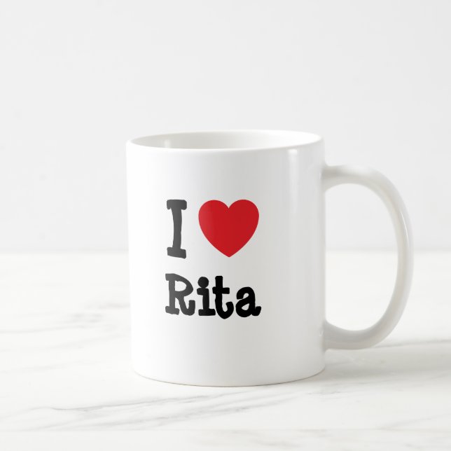 I kärlek Rita hjärta T-Shirt Kaffemugg (Höger)