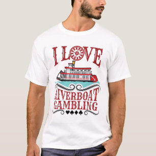 I Kärlek Riverboat Gambling T Shirt