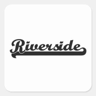 I kärlek Riverside California Classic Design Fyrkantigt Klistermärke