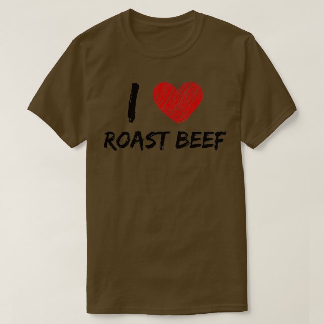 I Kärlek Roast Beef T Shirt (Design framsida)