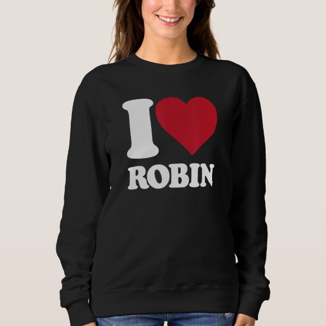 I Kärlek Robin - jag hjärtat Robin T Shirt (Framsida)