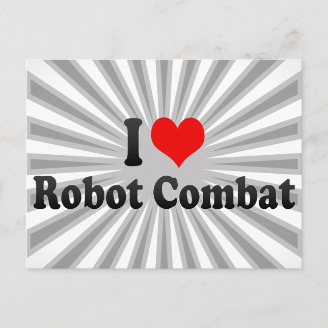 I kärlek Robot Combat Vykort (Framsida)