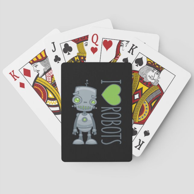 I Kärlek Robots Casinokort (Baksidan)