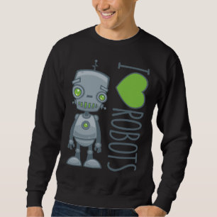 I Kärlek Robots Lång Ärmad Tröja