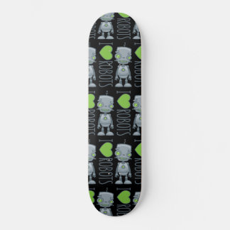 I Kärlek Robots Mini Skateboard Bräda 18,5 Cm