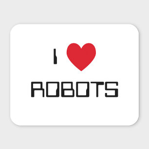 I Kärlek Robots Mousepad Musmatta