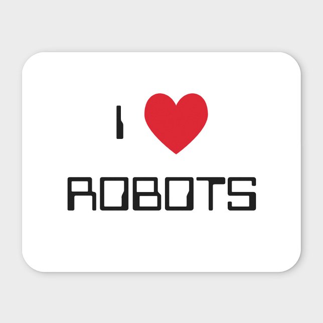 I Kärlek Robots Mousepad Musmatta (Create your own retro computer style novelty, decorative font text design.)