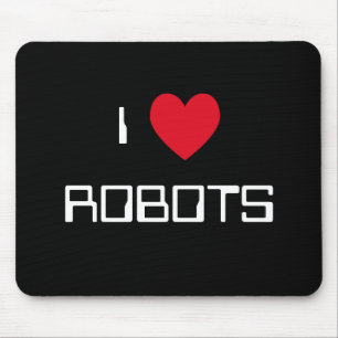 I Kärlek Robots Mousepad Musmatta