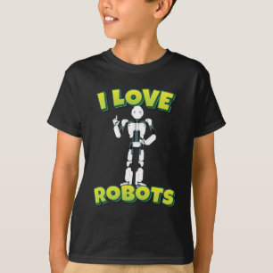 I Kärlek Robots Robotics T Shirt