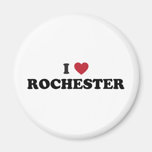 I Kärlek Rochester New York Magnet (Framsidan)