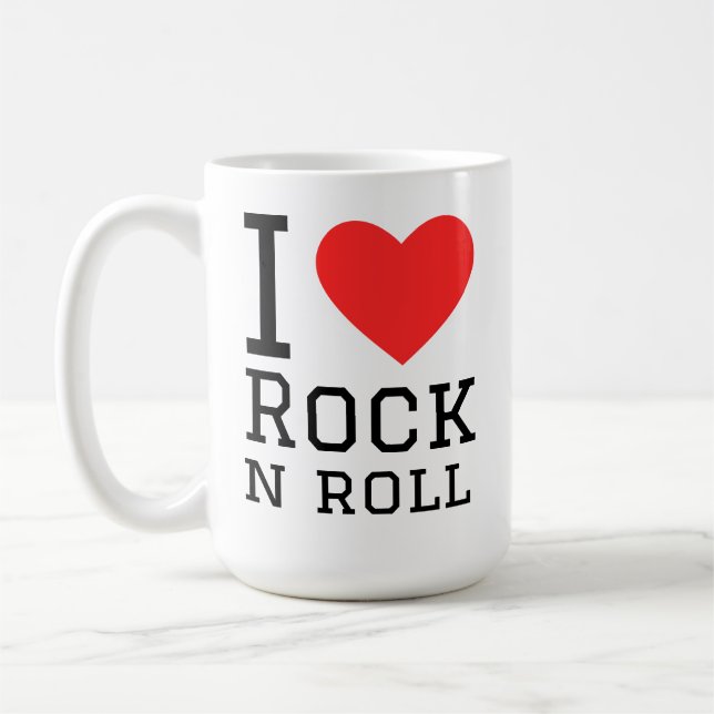 I KÄRLEK ROCK AND ROLL KAFFEMUGG (Vänster)