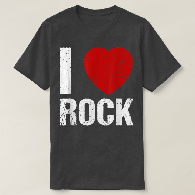I kärlek Rock musik Sten 'n' Roll T Shirt (Design framsida)