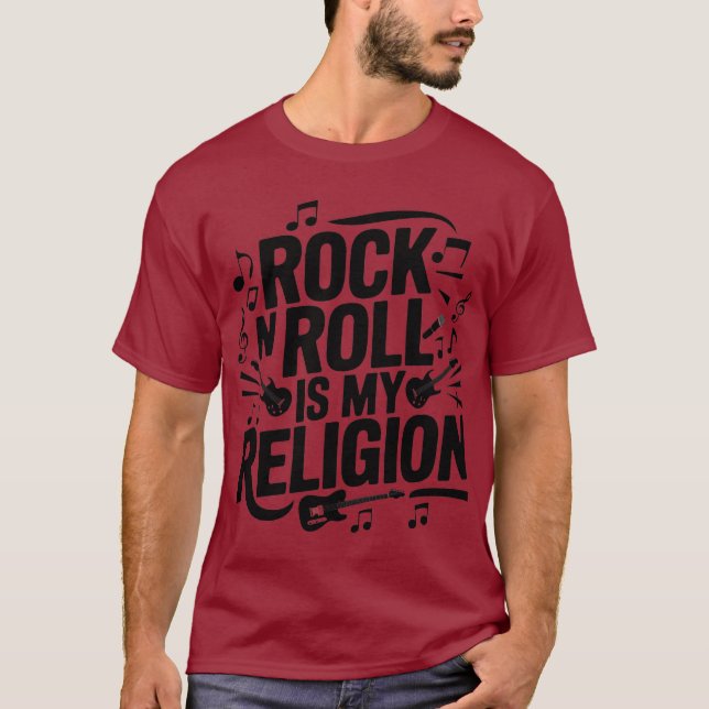 I kärlek rock musik T-Shirt (Framsida)