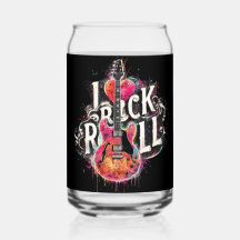 I Kärlek Rock N Roll Electric Guitar Painting