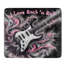 I Kärlek Rock N Roll Electric Guitar Painting