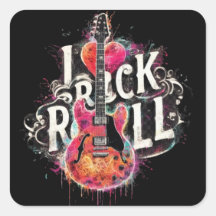 I Kärlek Rock N Roll Electric Guitar Painting