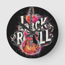 I Kärlek Rock N Roll Electric Guitar Painting
