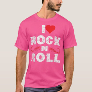 I Kärlek Rock N Roll Musical Genre Music Älskare T Shirt