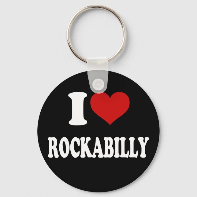 I Kärlek Rockabilly Nyckelring (Framsida)