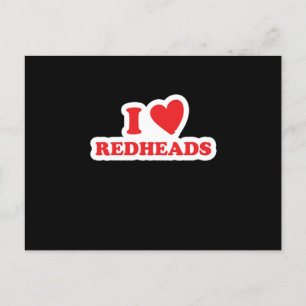 I Kärlek Rödhårig Red Hair Ginger Rödhårig Gift Vykort
