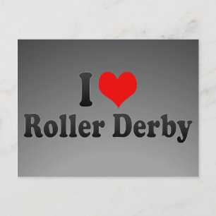I kärlek Roller Derby Vykort