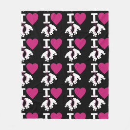 I Kärlek Roller Skating Fleecefilt