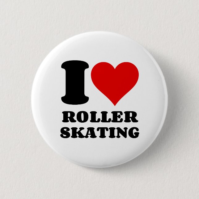 I KÄRLEK ROLLER SKATING KNAPP (Framsida)