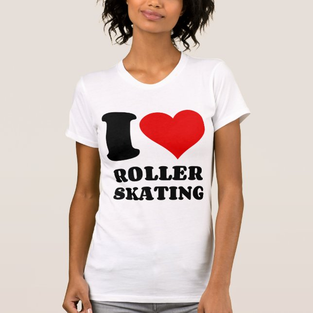 I KÄRLEK ROLLER SKATTER T SHIRT (Framsida)
