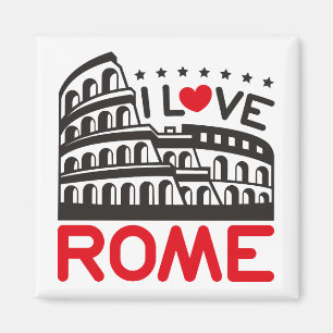 I Kärlek Rom Italien Colosseum Travel Magnet