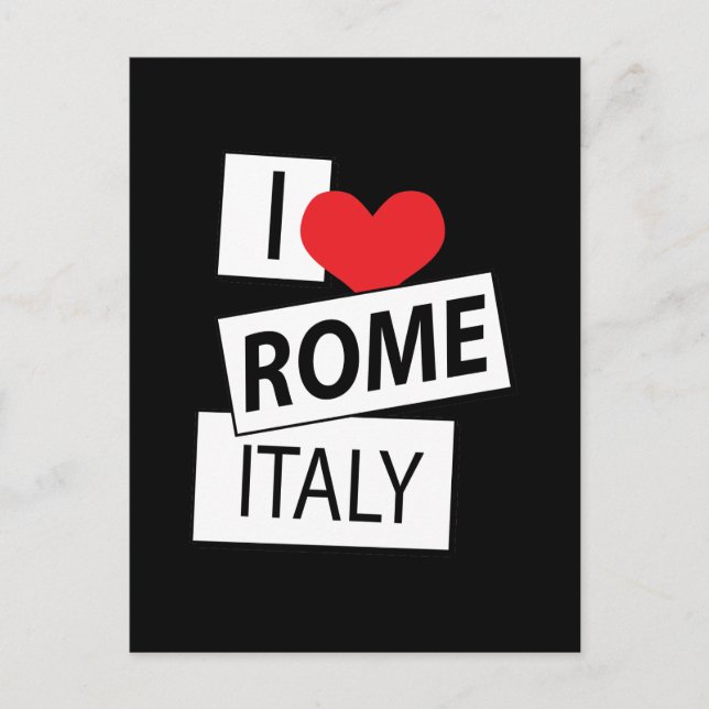 I Kärlek Rom Italien Vykort (Framsida)