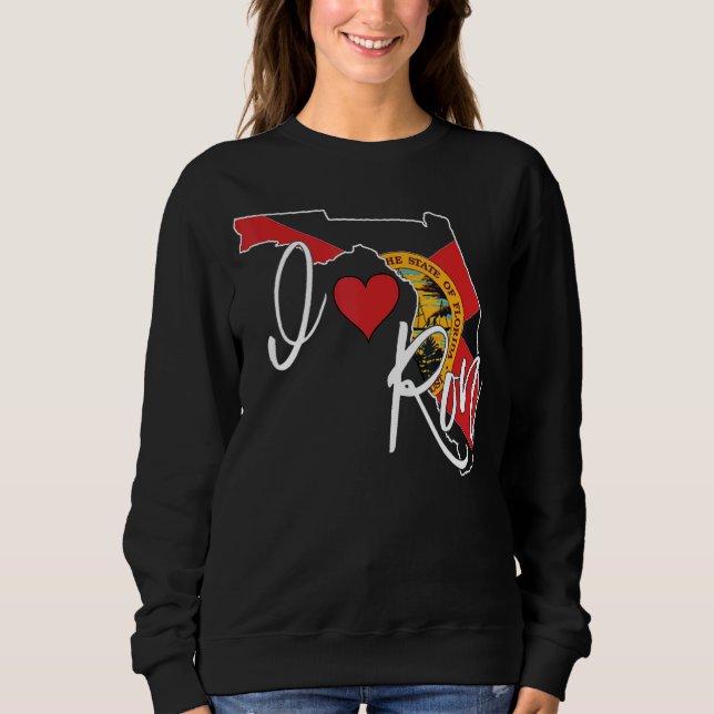 I Kärlek Ron Desantis Florida guvernör Heart Elect T Shirt (Framsida)