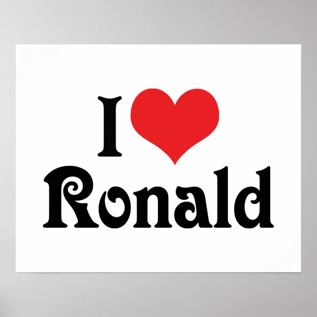 I Kärlek Ronald Poster (Framsidan)