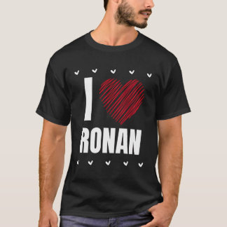 I Kärlek Ronan First Namn Coola Heart Funny Person T Shirt