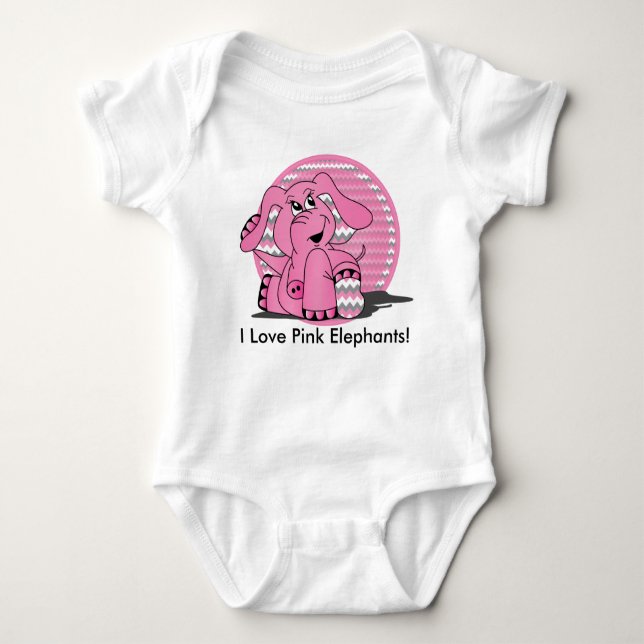I Kärlek Rosa Elephants Tee (Framsida)