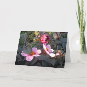 I Kärlek Rosa Flowers! Tack Kort