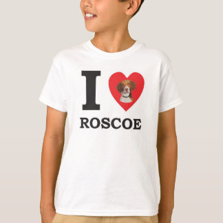 I Kärlek Roscoe Bed Kryp Hund T Shirt