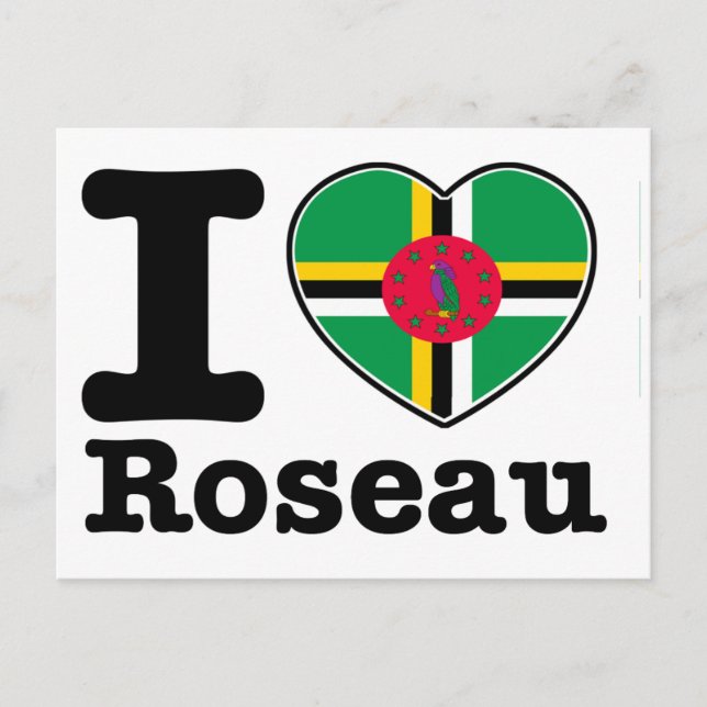 I kärlek Roseau Vykort (Framsida)