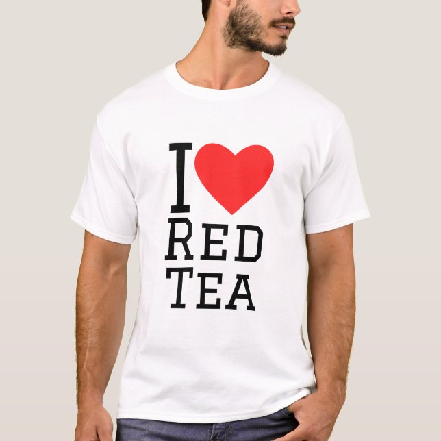 I kärlek rött te t shirt (Framsida)
