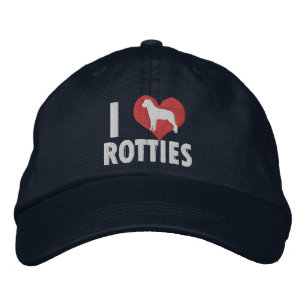 I Kärlek Rotties Mörk Broderad Keps