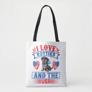 I kärlek Rotties och USA Tygkasse