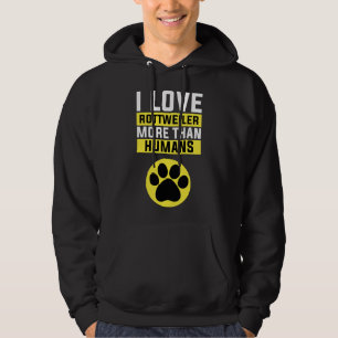 I Kärlek Rottweiler mer än Rottweiler Hoodie