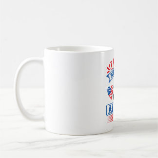 I kärlek Rottweilers och USA Kaffemugg