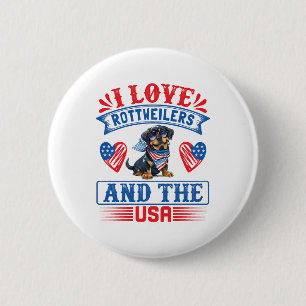 I kärlek Rottweilers och USA Knapp